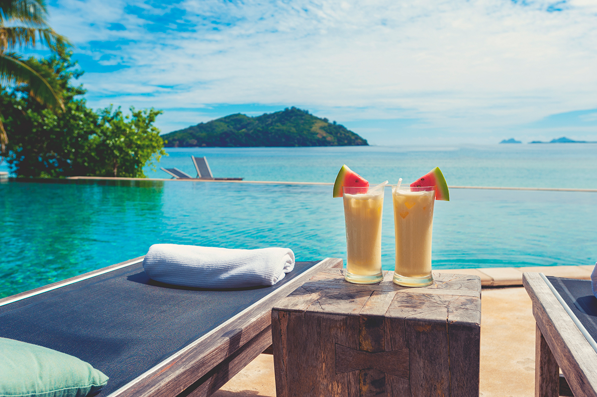 Fiji honeymoon — island resort beach